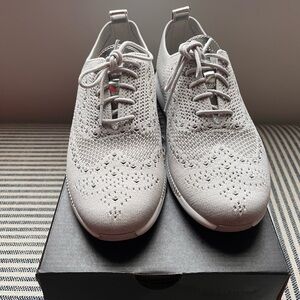 Cole Haan White Knit Oxfords